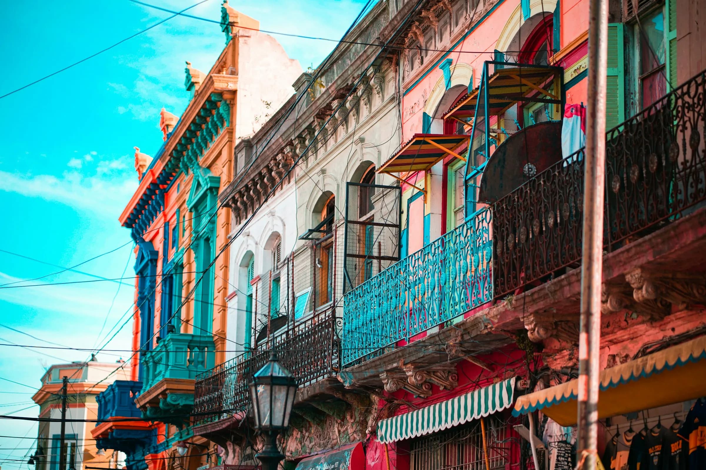 Colorful houses on Caminito street, La Boca